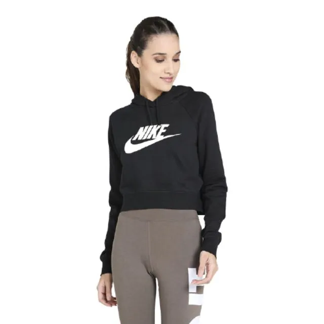 Nike Essential Crop Women Lifestyle Hoody Black/White