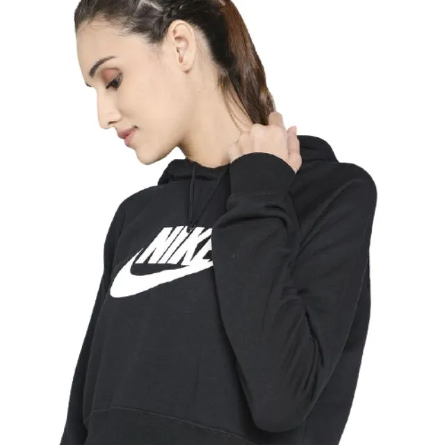 Nike Essential Crop Women Lifestyle Hoody Black/White