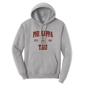 Phi Tau Classic Crest Hoodie