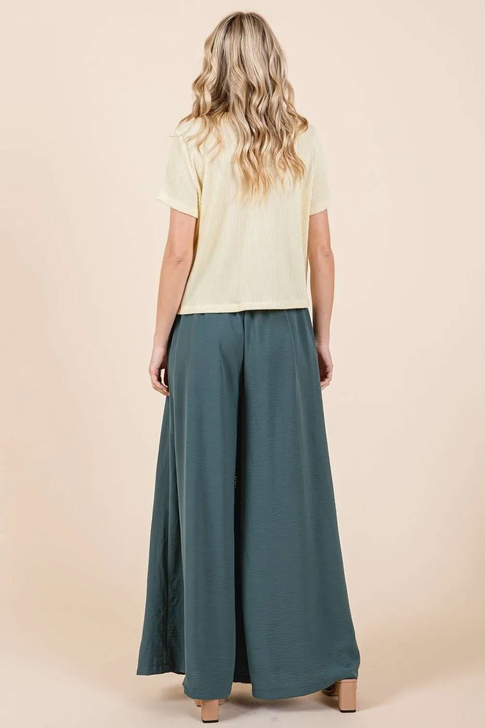 Pleated Wide Leg Resort Pants