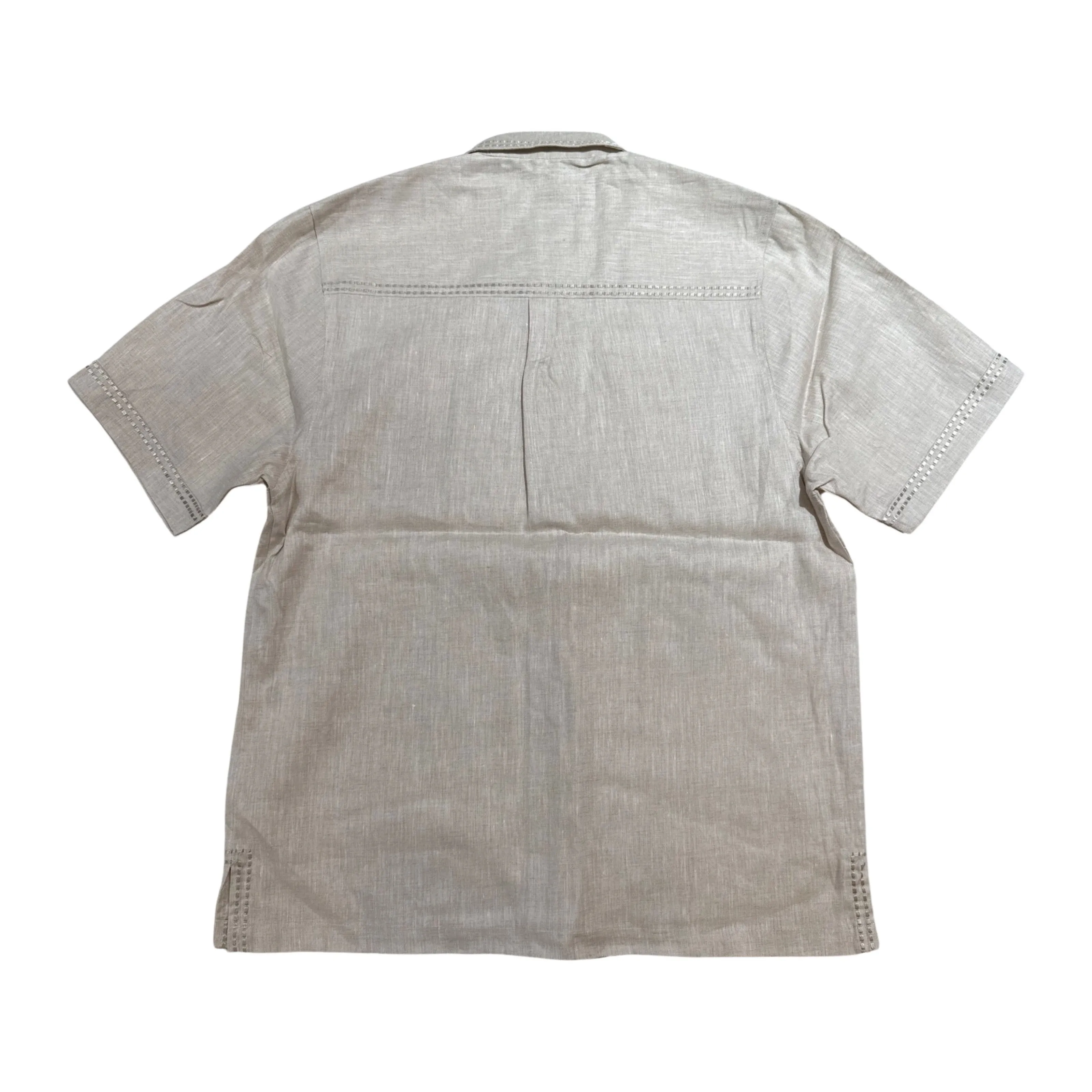 Prestige Oatmeal Double Stitch Linen Shirt