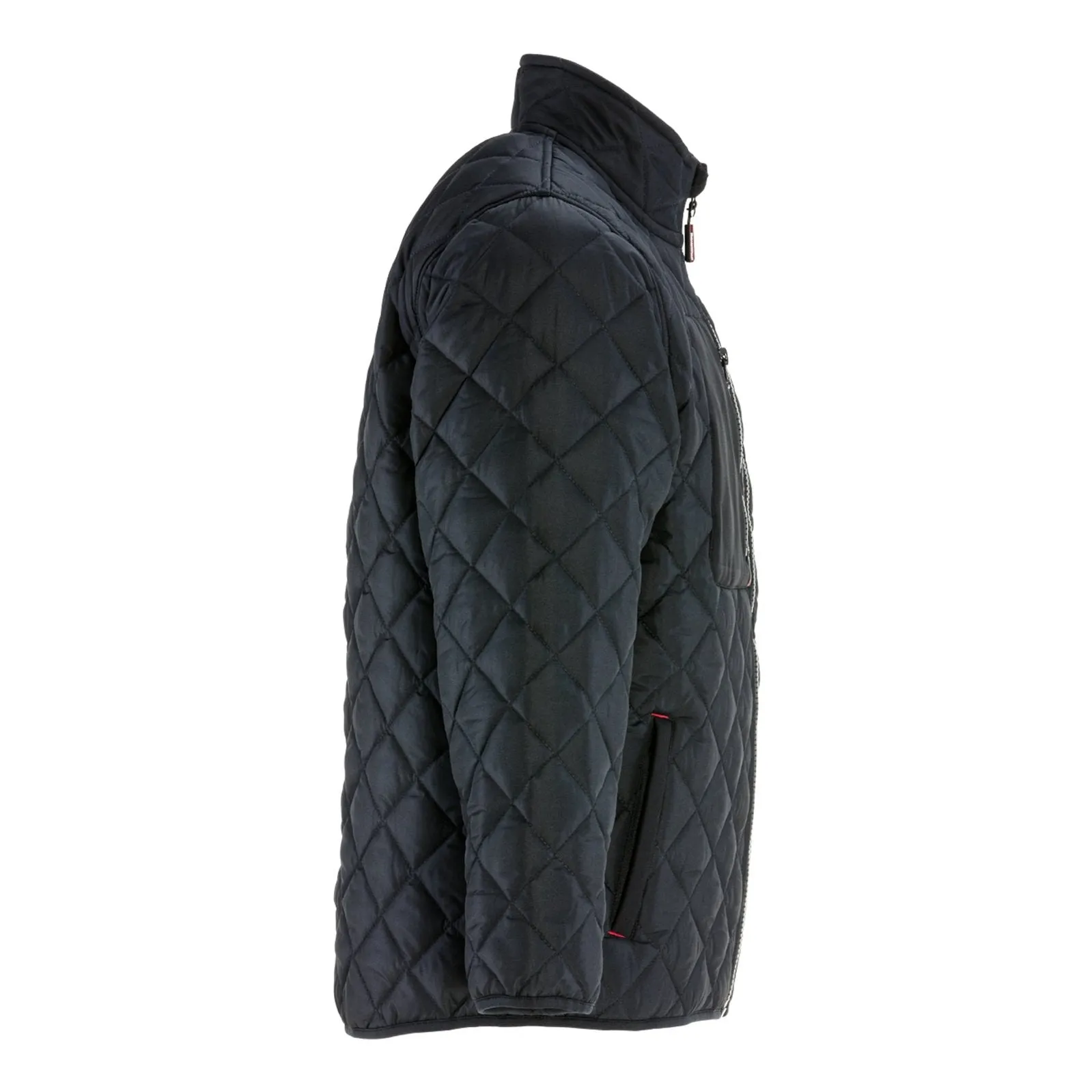 RefrigiWear Men's Diamond Quilted Insulated Jacket with Fleece Lined Collar