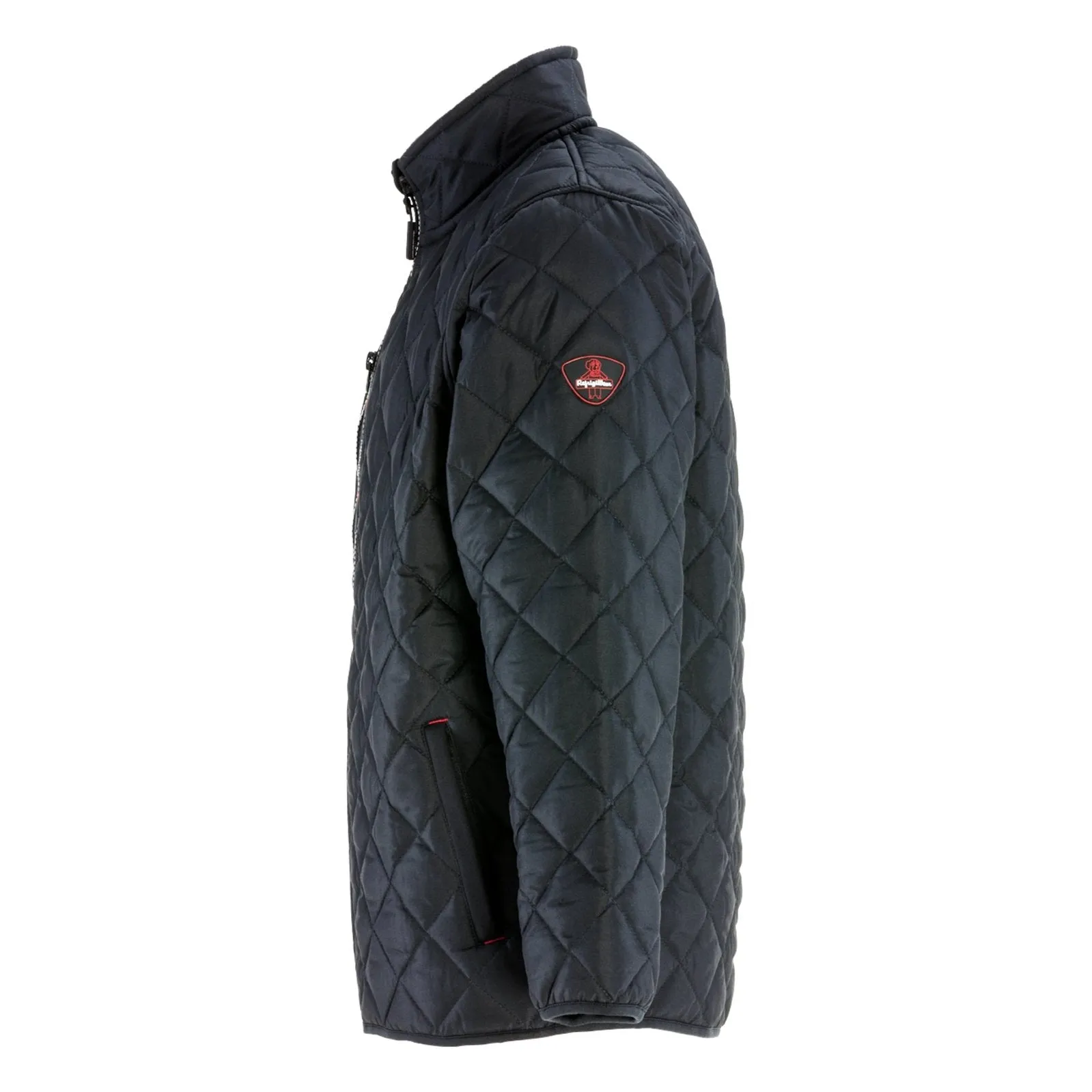 RefrigiWear Men's Diamond Quilted Insulated Jacket with Fleece Lined Collar