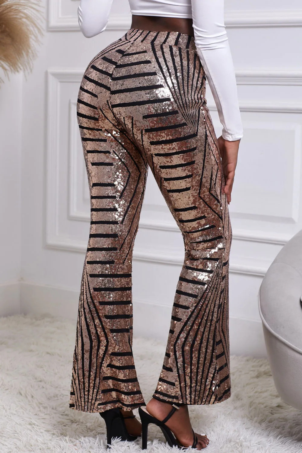 Sequin Wide Leg Pants