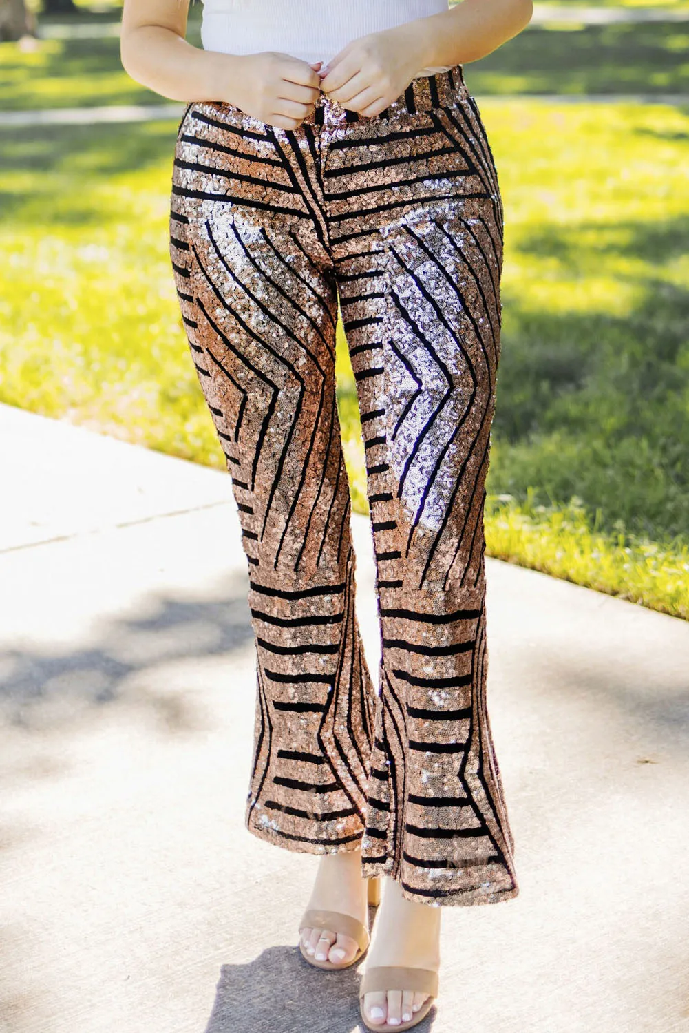 Sequin Wide Leg Pants