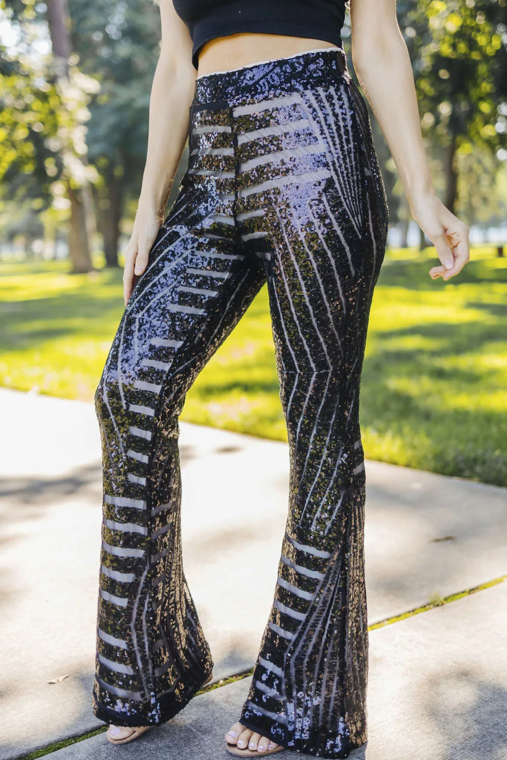 Sequin Wide Leg Pants