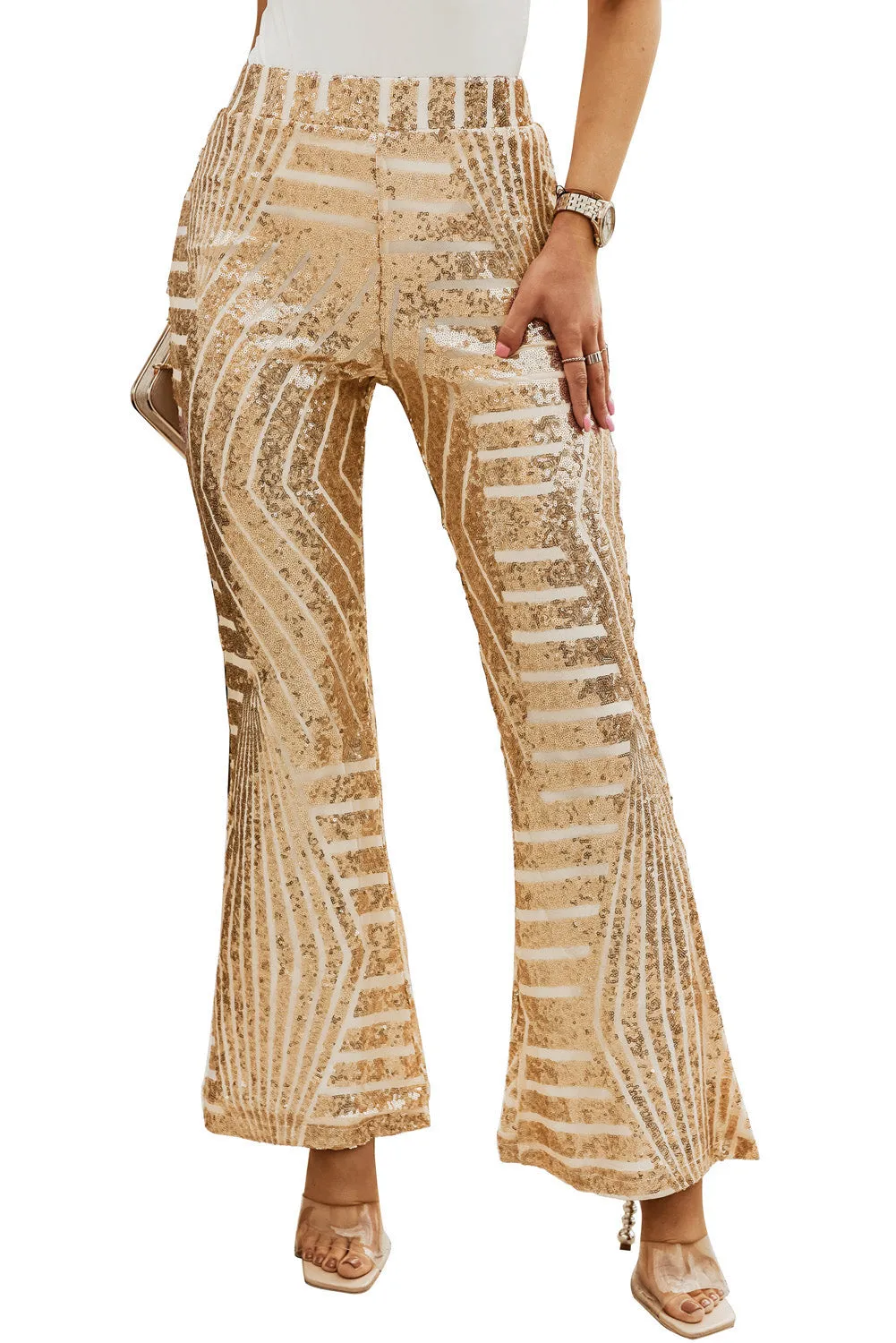 Sequin Wide Leg Pants