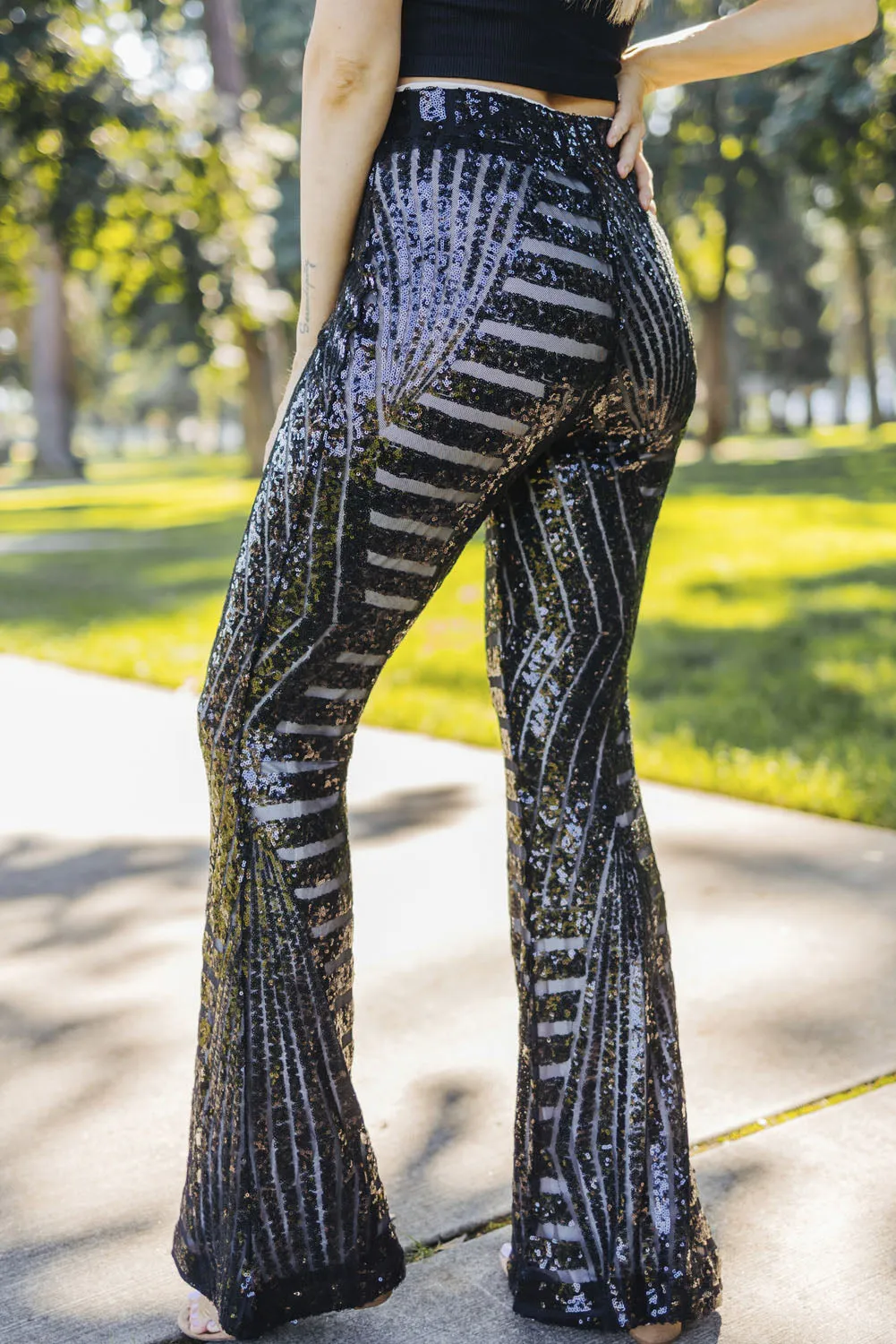 Sequin Wide Leg Pants