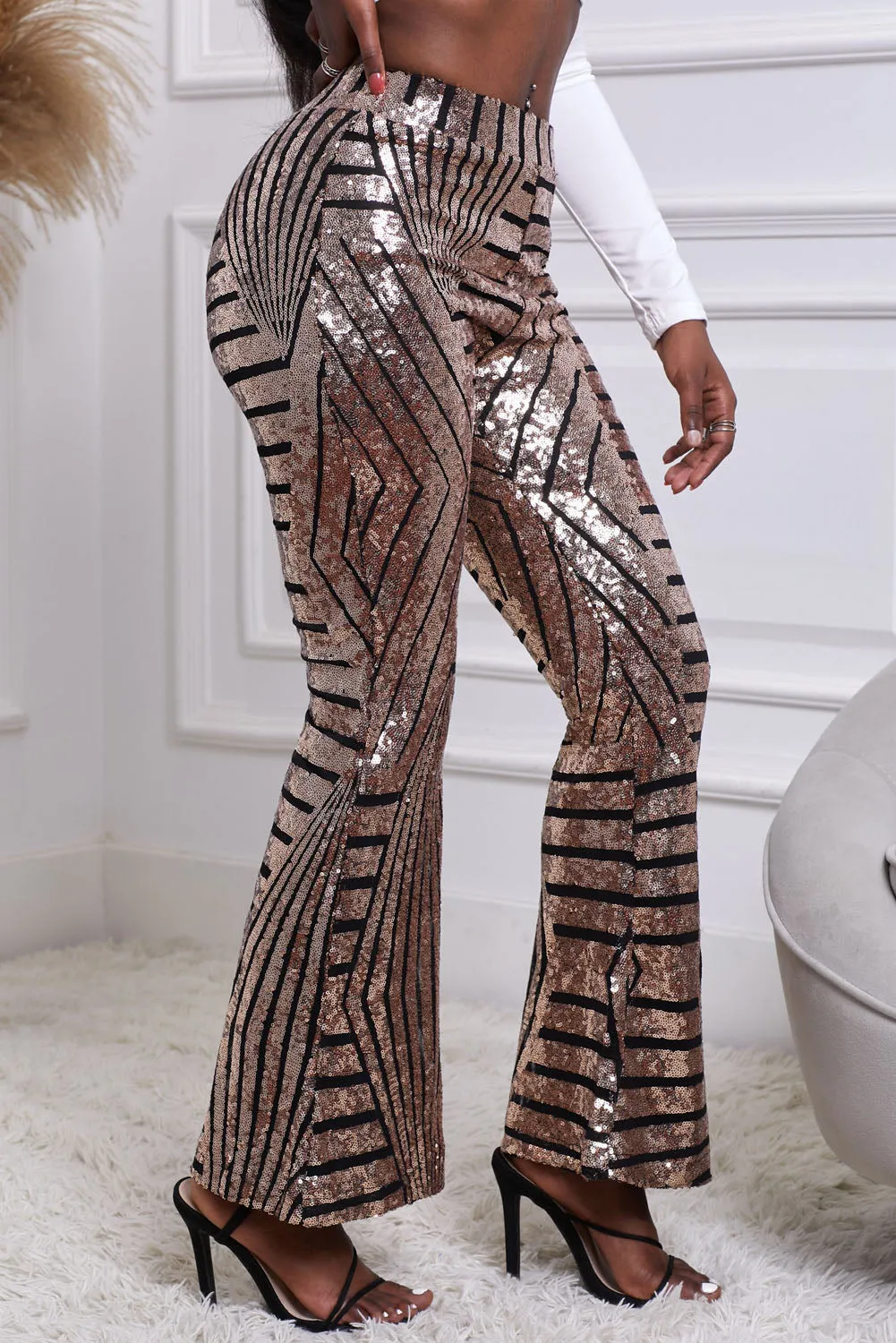 Sequin Wide Leg Pants