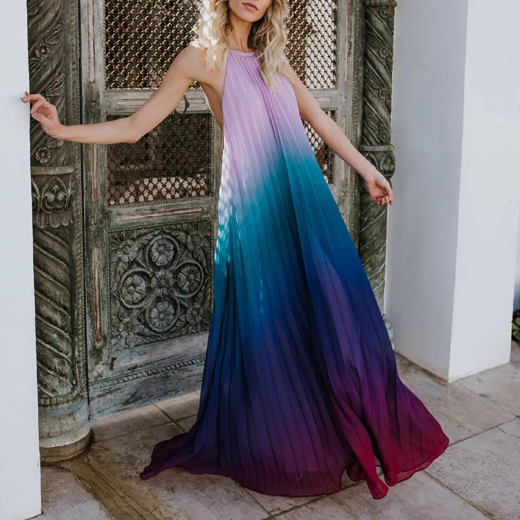 Sexy For Me - Tie Dye Chiffon Dress