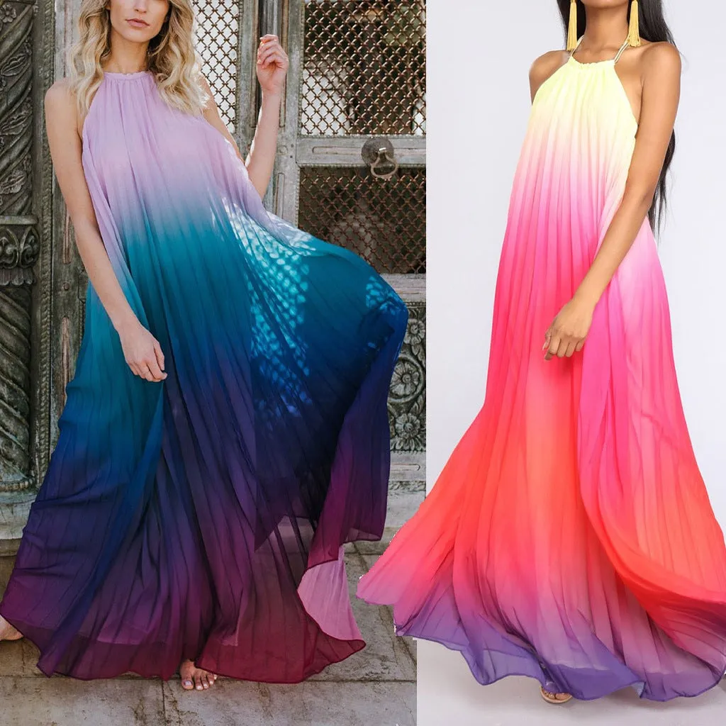 Sexy For Me - Tie Dye Chiffon Dress