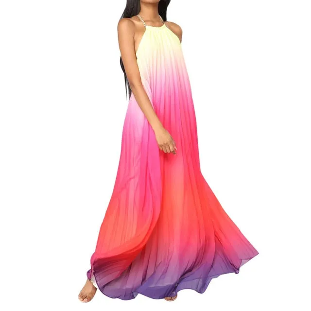 Sexy For Me - Tie Dye Chiffon Dress