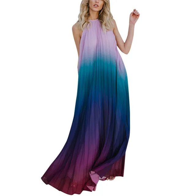 Sexy For Me - Tie Dye Chiffon Dress