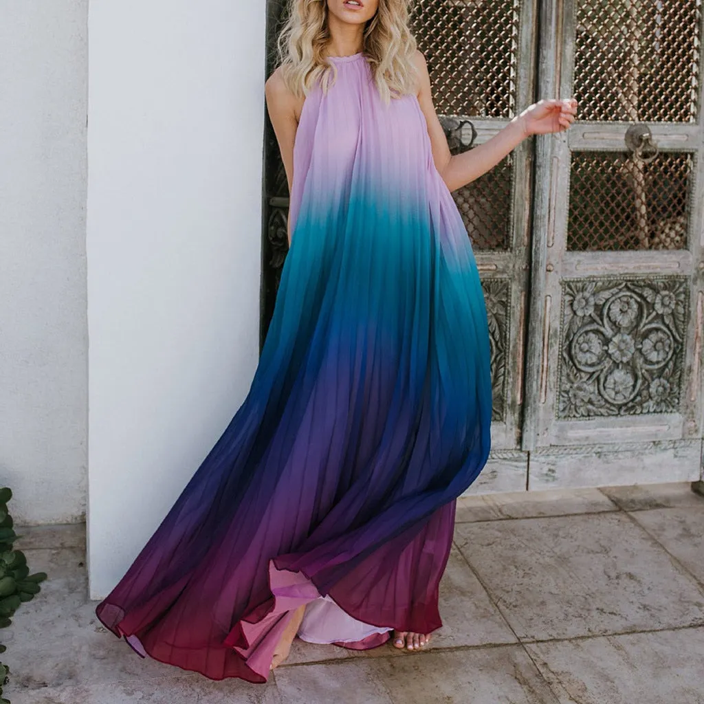 Sexy For Me - Tie Dye Chiffon Dress