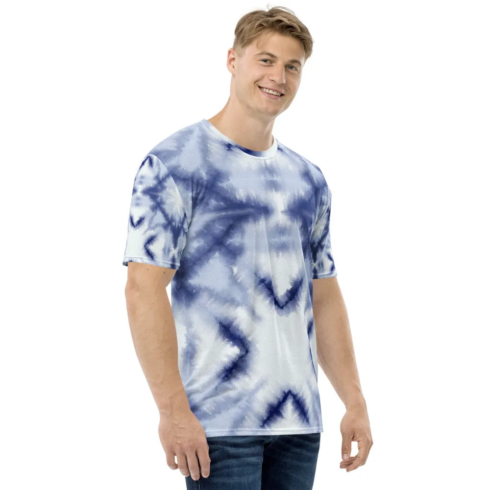 Shibori Tie-Dye Diamonds Men's T-shirt designed by Robert Bowen