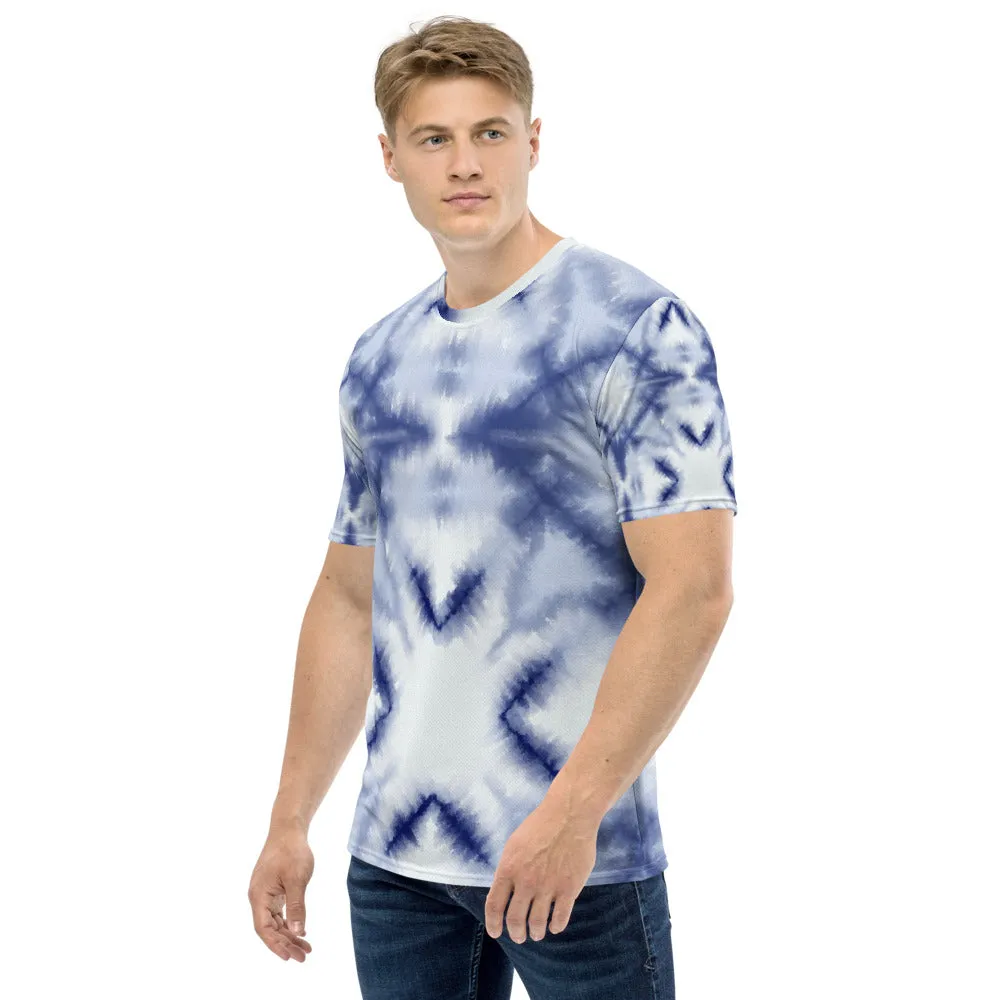 Shibori Tie-Dye Diamonds Men's T-shirt designed by Robert Bowen