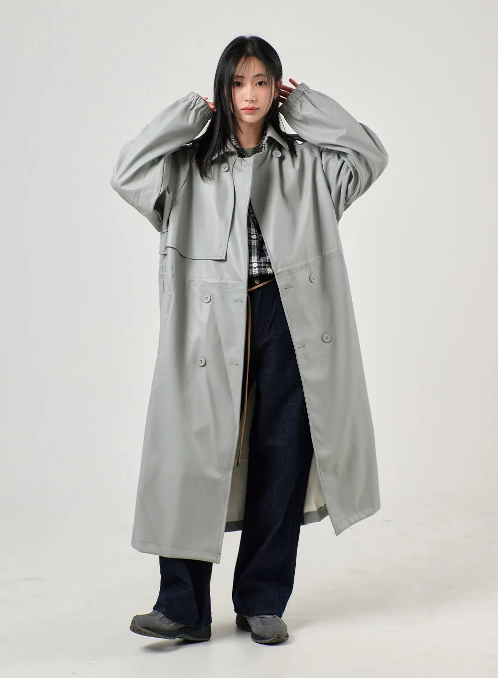 Solid Trench Coat OF406