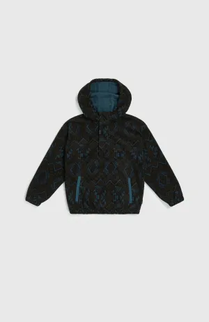 Superfleece Half-Zip Hoodie | Black Retro Ikat