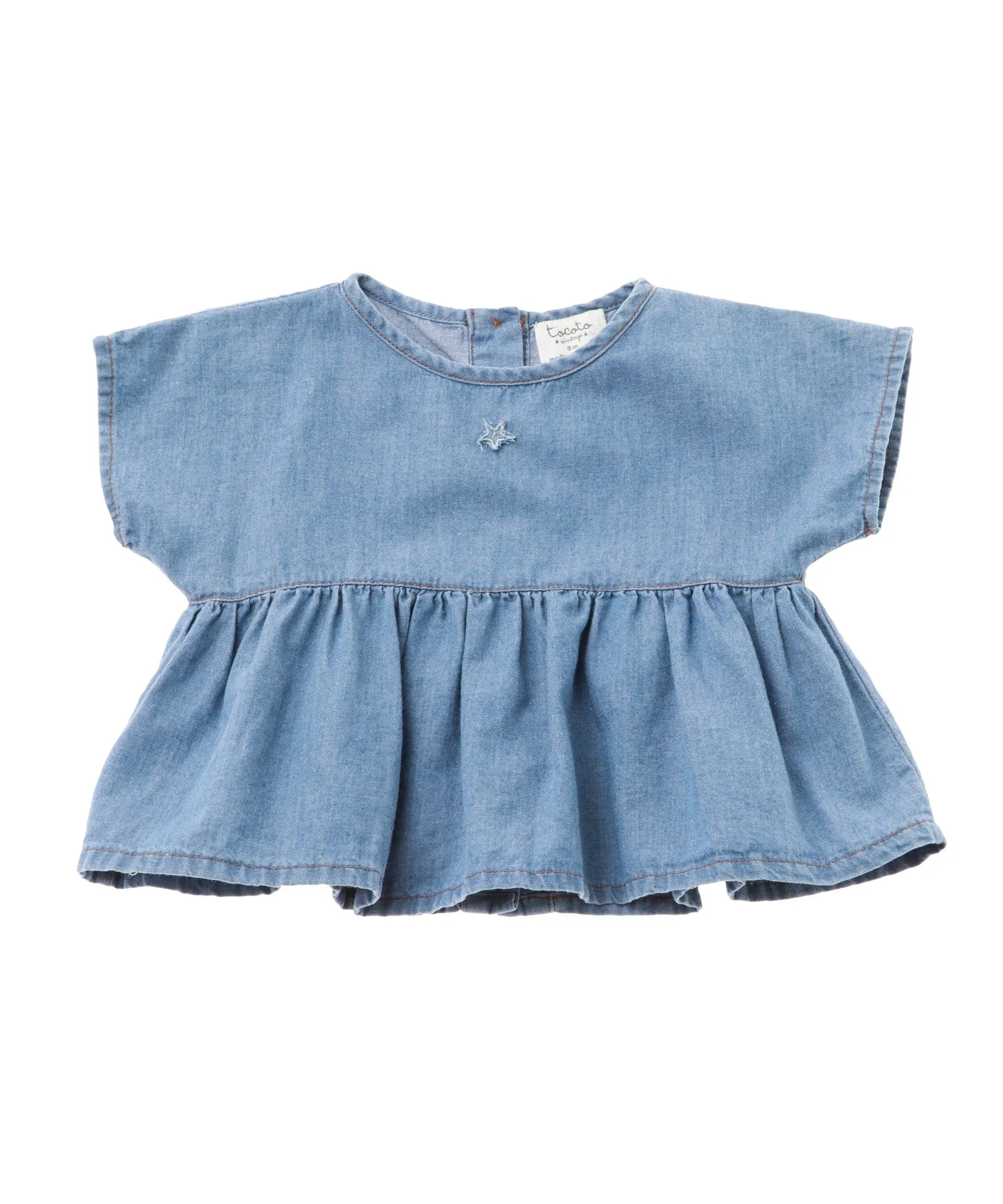 Tocoto Vintage Denim Baby Blouse