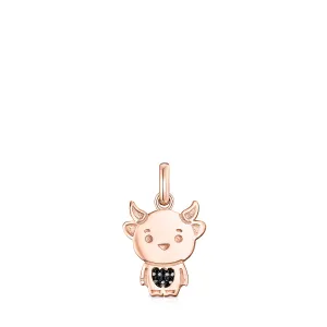 Tous Chinese Horoscope Ox Pendant in Rose Gold Vermeil with Spinel 918434510