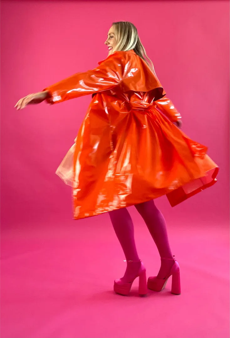 Trench Coat PVC Orange