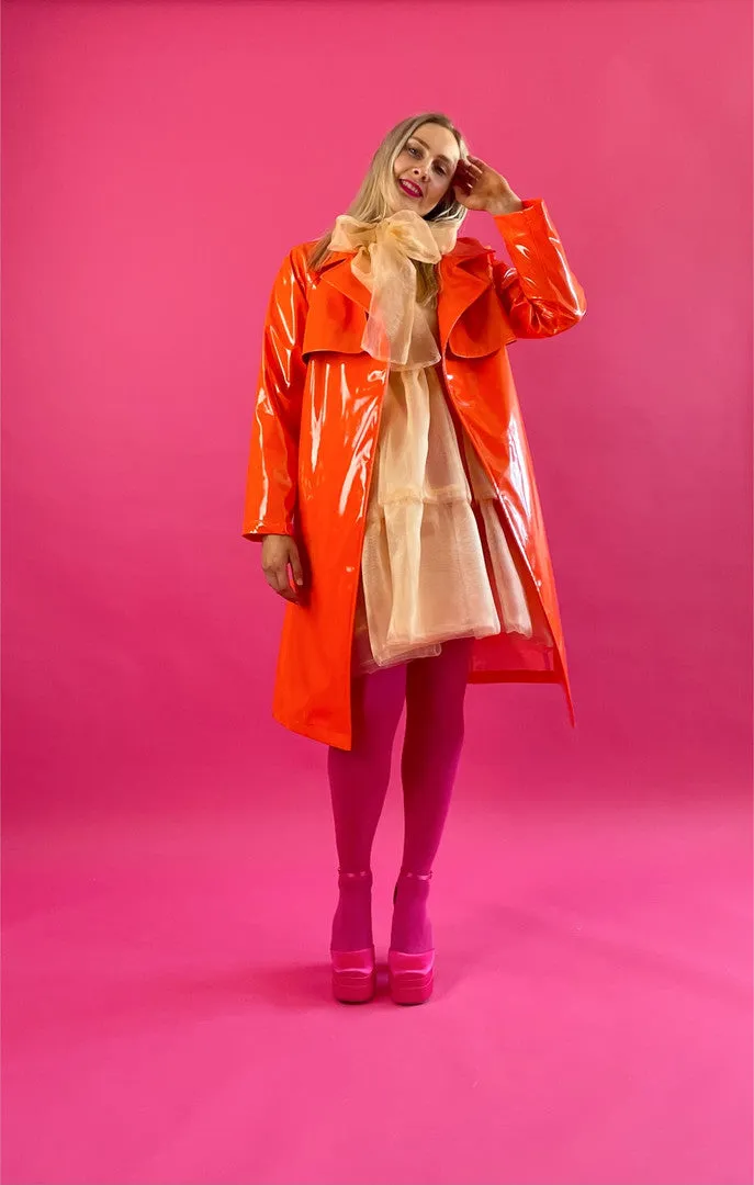 Trench Coat PVC Orange