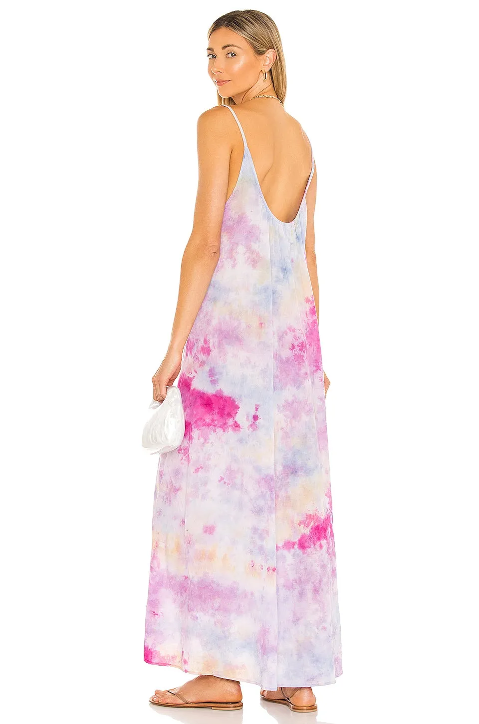 Tulum Wildflower Tie Dye Gauze Cover-Up Dress by 9Seed