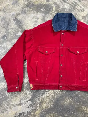 Vintage 1980's Levi Reversible Denim & Corduroy Trucker Jacket (JYJ-141)