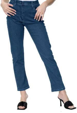 Womens High Waist Straight Leg Jeans - SR222ST